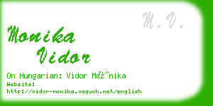 monika vidor business card